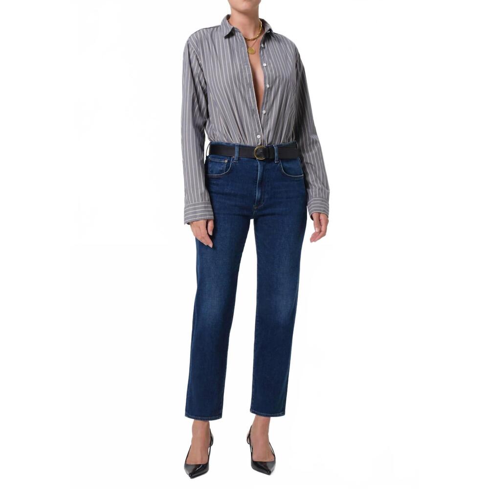 NEW CITIZENS OF HUMANITY delfina high rise straight leg jeans in pierre